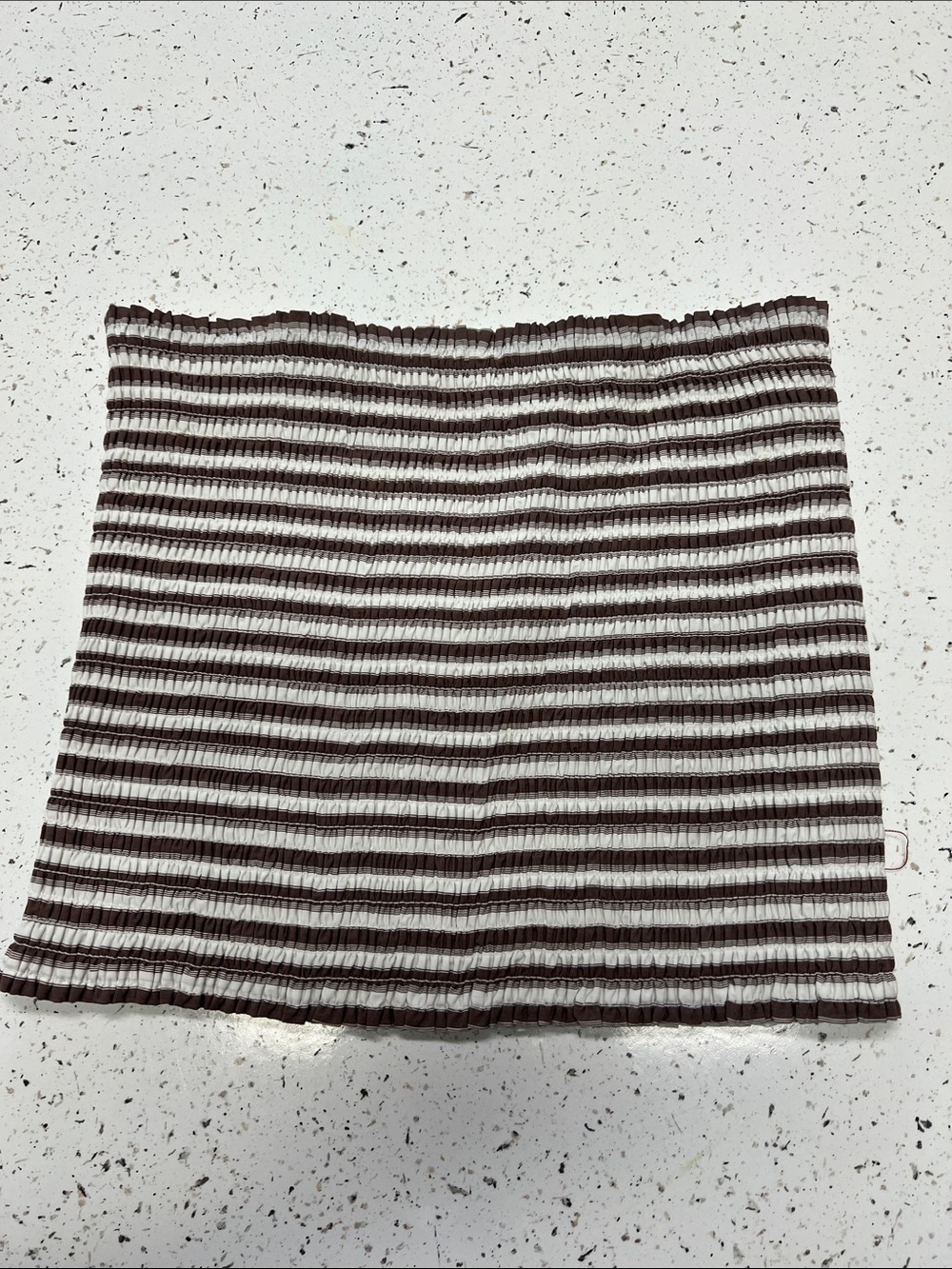 NWT Christian Lacroix Brown and White Striped strapless Top size S